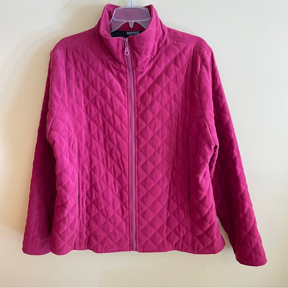 NTCO Nomadic Traders Quilt Print Jacket Size XLarge Fushia